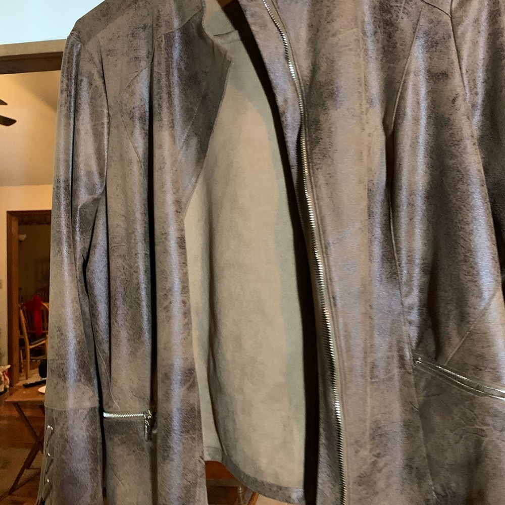 Chico’s leather looking jacket